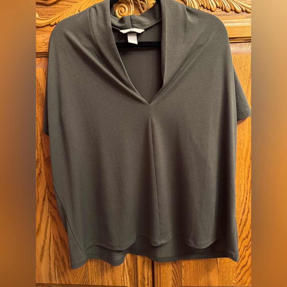H&M Chic Dark Olive Blouse